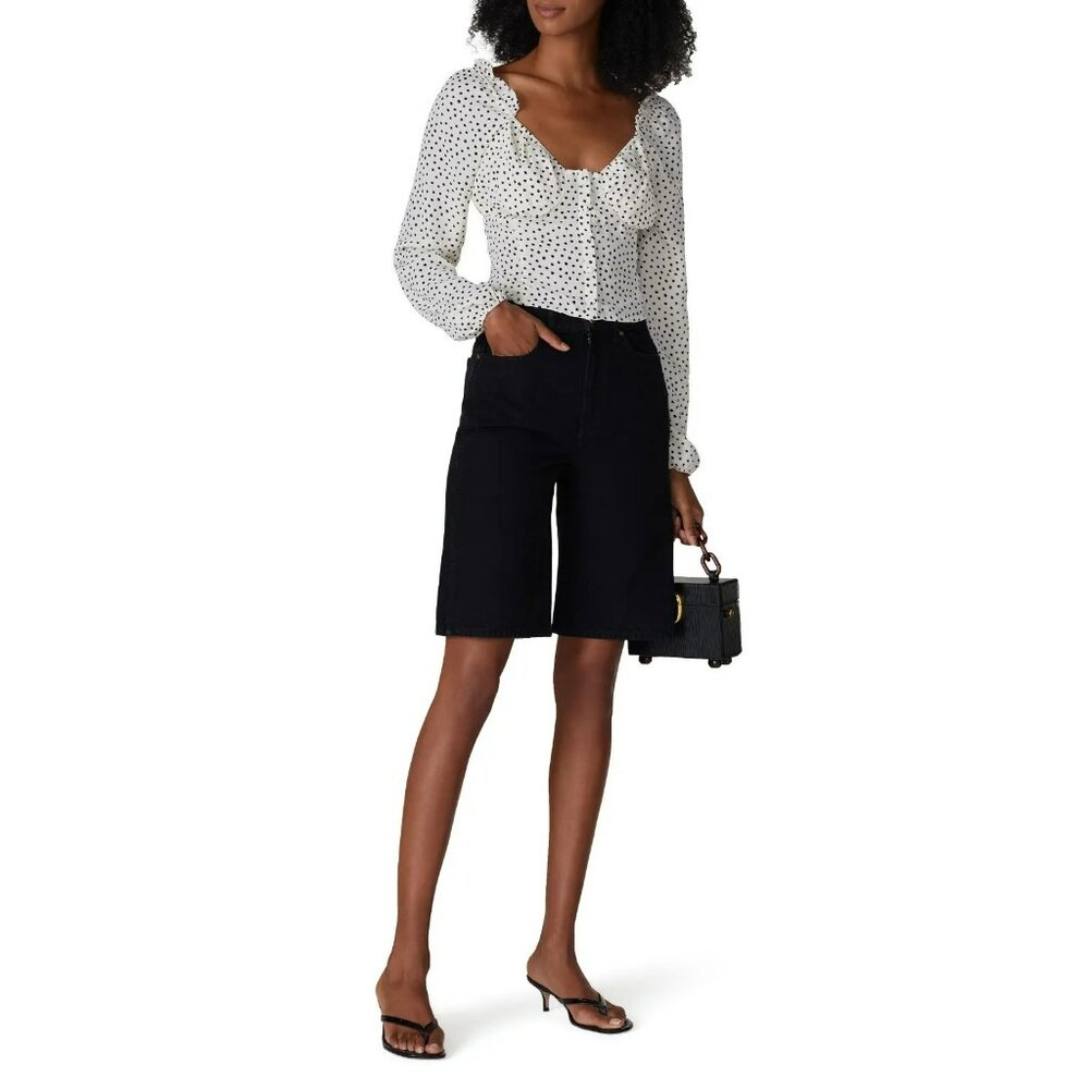 Polka Dot Ruffle Blouse
